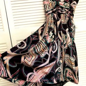 Halter style dress with beading and tulle